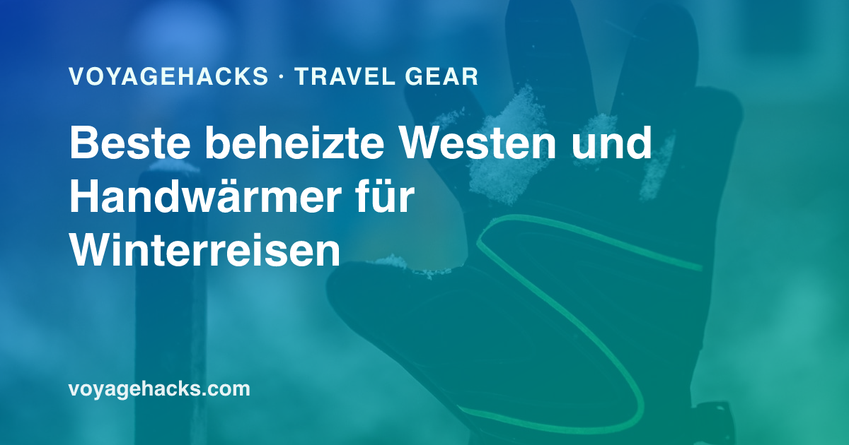 Beheizte Weste, wiederaufladbare Handwärmer und beheizte Handschuhe für eine Winterreise ausgelegt