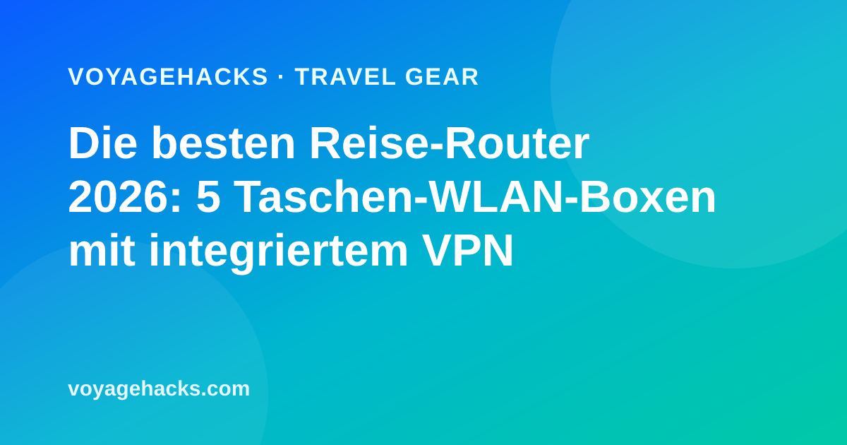 Die besten mobilen Reise-Router für 2026