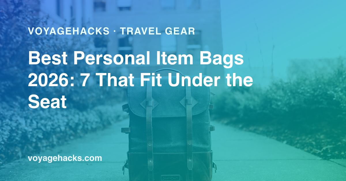 Personal item bags sized to fit under an airline seat