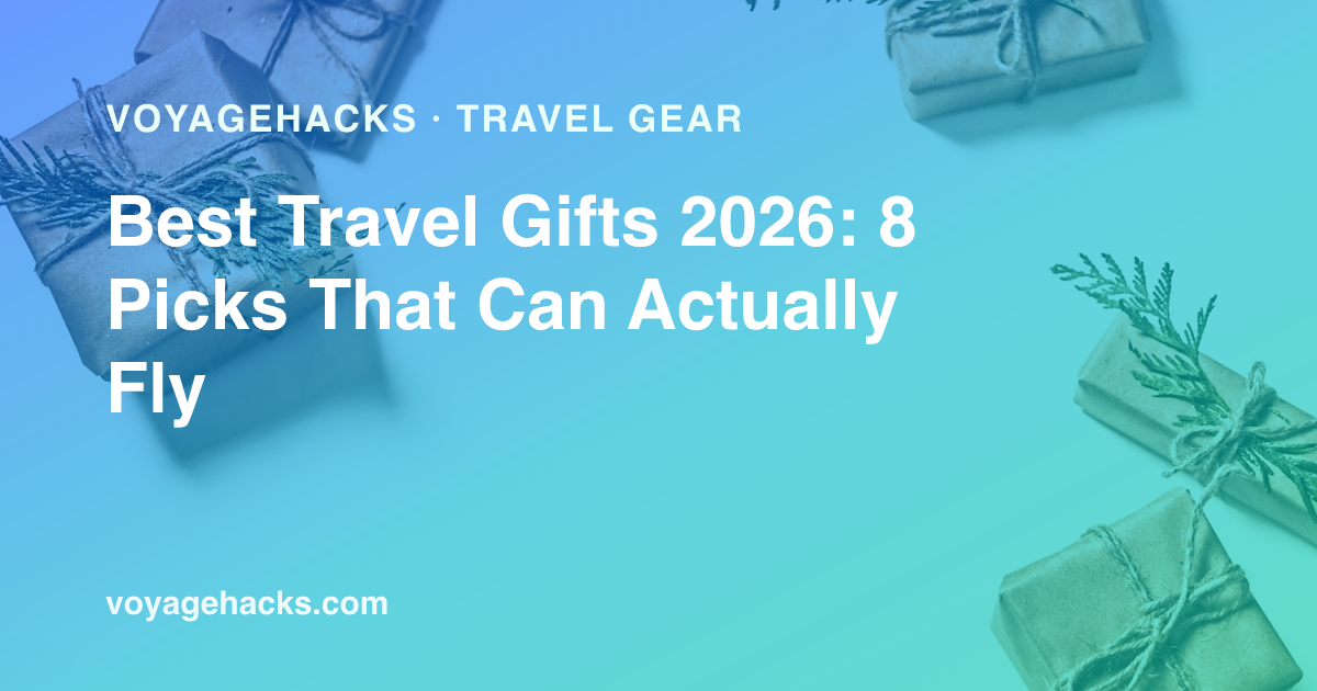 Travel gifts laid out ready to pack