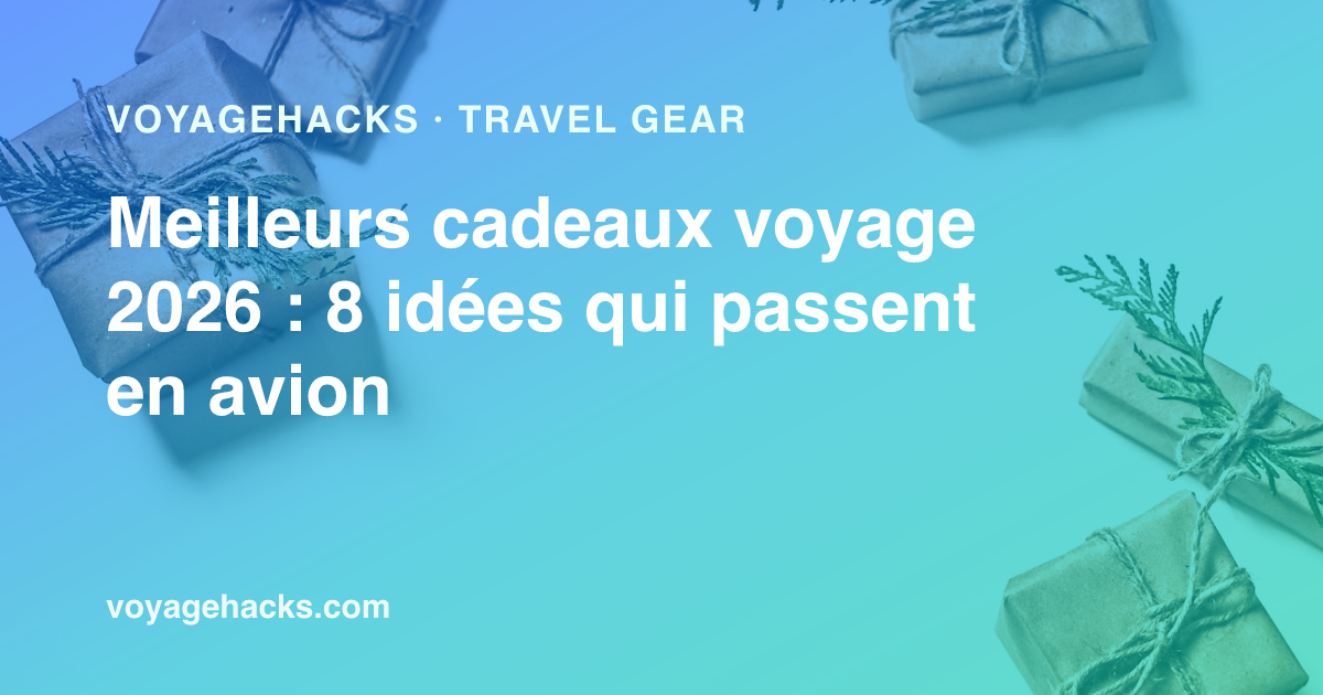 Cadeaux de voyage prêts à être glissés dans un sac