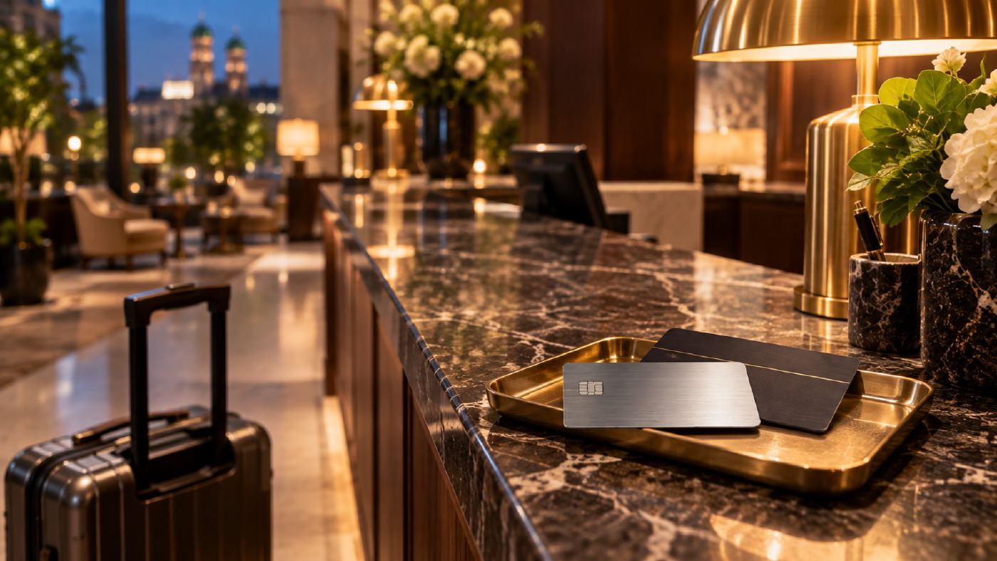 Illustratie voor Platinum Hotelstatus: AI-gegenereerde foto, geen echte merken getoond