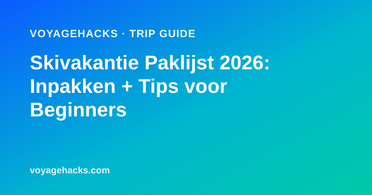Skivakantie paklijst: merino baselayers, skisokken, skibril, wanten en een helm klaargelegd voor een wintersportreis