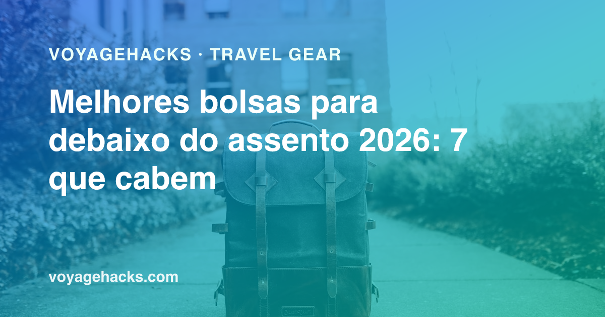 Bolsas feitas para caber debaixo do assento do avião